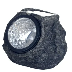LAMPADA LUCE RICARICA SOLARE GIARDINO ESTERNI A FORMA DI ROCCIA 4 LED