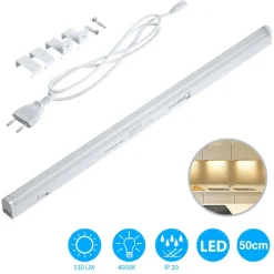 LAMPADA LUCE SOTTOPENSILE 50CM MOBILI CUCINA ARMADIO BARRA LED 750LM BIANCO