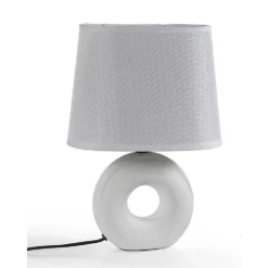 LAMPADA LUMETTO ABAT JOUR CERAMICA TAVOLO COMODINO E14 60W DESIGN 26X10CM 793820