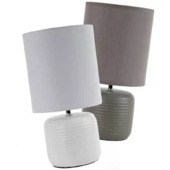 LAMPADA LUMETTO ABAT JOUR TAVOLO BASE CERAMICA MATT 18X35 CM VARI COLORI 752452