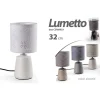 LAMPADA LUMETTO ABAT-JOUR 32 CM DA TAVOLO BASE IN CERAMICA VARI COLORI 772962