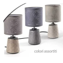 LAMPADA LUMETTO ABAT-JOUR 32 CM DA TAVOLO BASE IN CERAMICA VARI COLORI 772962