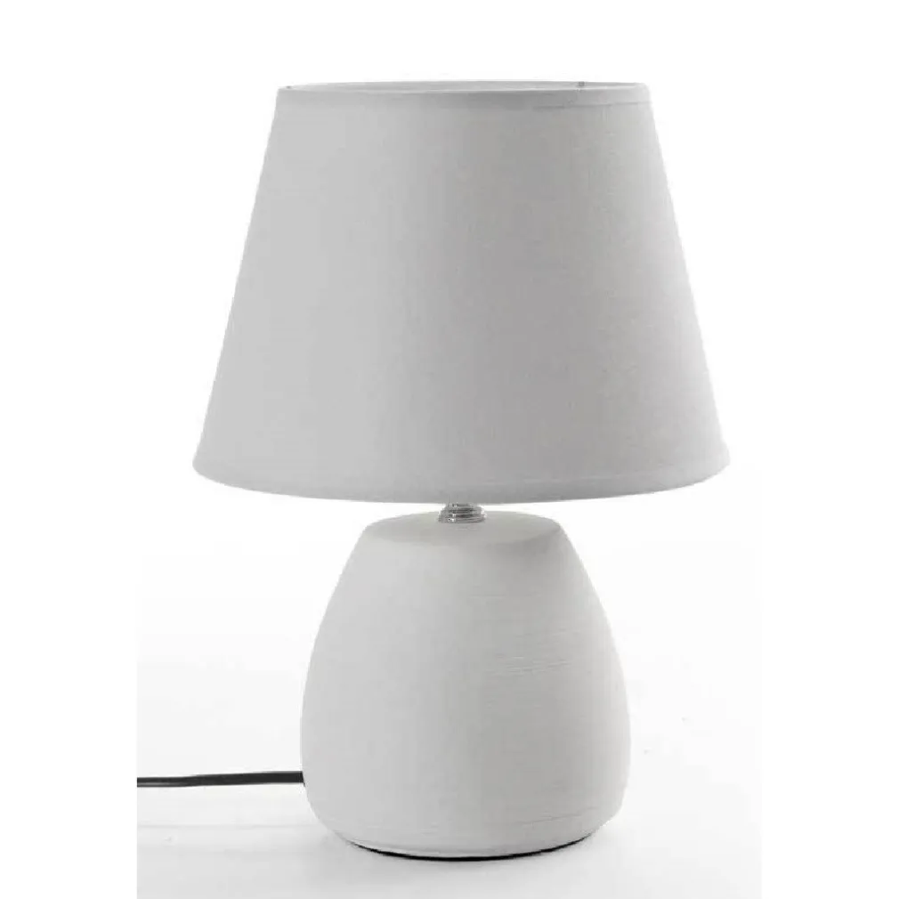 LAMPADA LUMETTO ABAT-JOUR 23X32CM DA TAVOLO BASE IN CERAMICA 3 COLORI ASS 763564