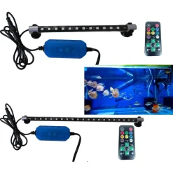 LAMPADA NEON LED IMMERSIONE ACQUARIO TUBO LUCE PESCI T4 12 21 33 LED COLORI