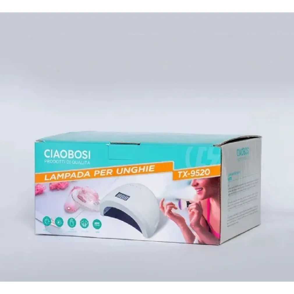 LAMPADA PER UNGHIE UV LED 48 WATT PER ASCIUGATURA SMALTO GEL DISPLAY LCD TX-9520