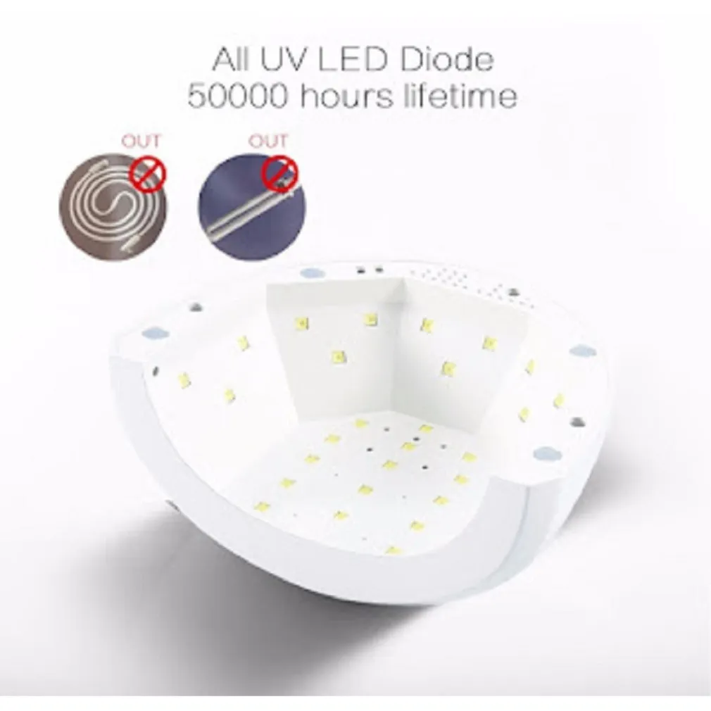 LAMPADA PER UNGHIE UV LED 48 WATT PER ASCIUGATURA SMALTO GEL DISPLAY LCD TX-9520