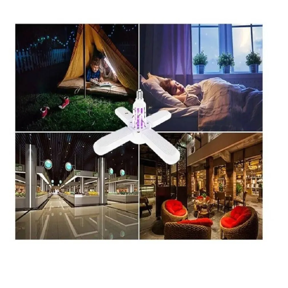 LAMPADA PLAFONIERA CON ATTACCO E27 LUCE LED ATTIRA ZANZARE KILLER ZANZARIERA