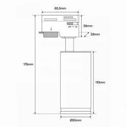 LAMPADA PORTAFARETTO CILINDRICO PER BINARIO MONOFASE ORIENTABILE ATTACCO GU10 194C