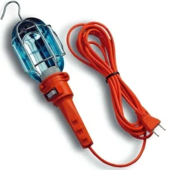 LAMPADA PORTATILE CON 10 MT DI CAVO GANCIO LAVORO VIAGGIO AUTO CAMPER ROULOTTE