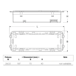LAMPADA SEGNA PASSO A LED AD INCASSO PER CASSETTA 506 SEGNAPASSI LUCE NATURALE