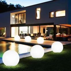 LAMPADA SFERA TERRA ESTERNO ILLUMINAZIONE GIARDINO LUCE PALLA E27 30 CM ES50-300
