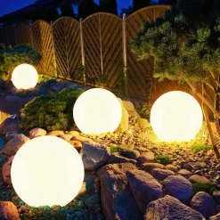 LAMPADA SFERA TERRA ESTERNO ILLUMINAZIONE GIARDINO LUCE PALLA E27 30 CM ES50-300