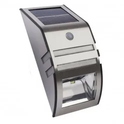 LAMPADA SOLARE FARO LED PARETE ESTERNO GIARDINO FARETTO CON SENSORE DI MOVIMENTO
