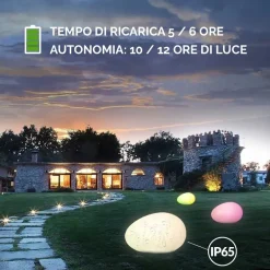 LAMPADA SOLARE LUCE RGB SENSORE CREPUSCOLARE PANNELLO SOLARE RICARICABILE LED 14W