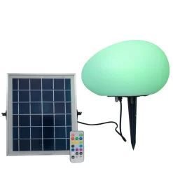 LAMPADA SOLARE LUCE RGB SENSORE CREPUSCOLARE PANNELLO SOLARE RICARICABILE LED 14W