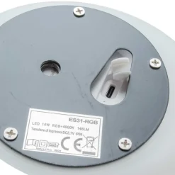 LAMPADA SOLARE LUCE RGB SENSORE CREPUSCOLARE PANNELLO SOLARE RICARICABILE LED 14W