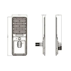 LAMPADA STRADALE LED LAMPIONE IP65 CON PANNELLO SOLARE SENSORE MOVIMENTO LUCE 6500K TR-600W