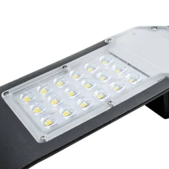 LAMPADA STRADALE LED LAMPIONE 100W IP65 NERO STAFFA LUCE FREDDA 6500K F100W-NF8