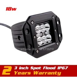LAMPADA SUPPLEMENTARE FARO PROFONDITA STAFFA AUTO FUORISTRADA 12V 6 LED 18W IP68