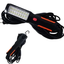LAMPADA TORCIA 18 LED SMD LAVORO GANCIO 10MT 12 Volt OFFICINA AUTO MECCANICA
