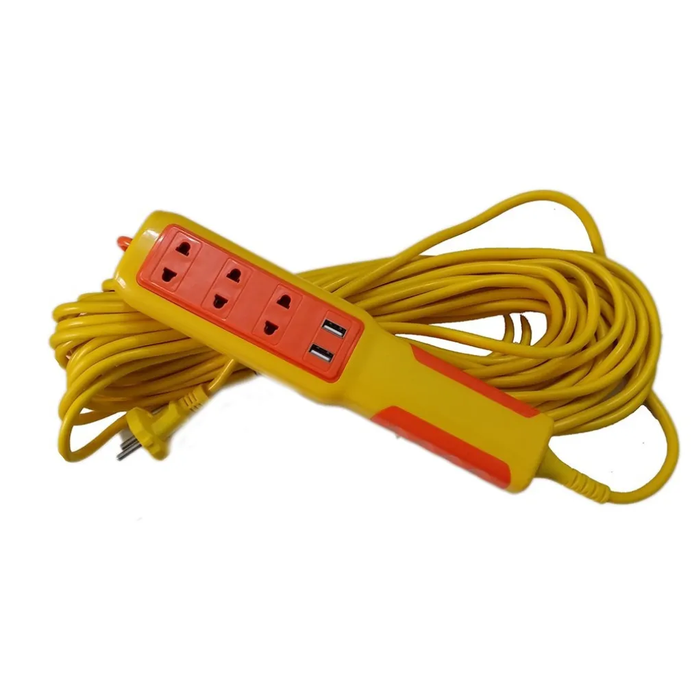 LAMPADA TORCIA 18 LED SMD LAVORO GANCIO 15MT CIABATTA CORRENTE 2 USB 220V