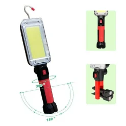 LAMPADA TORCIA LAVORO BASE CALAMITATA PORTATILE 20W LED RICARICABILE 8859-B