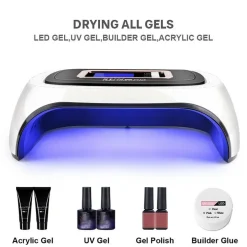 LAMPADA UNGHIE UV LED FORNETTO UNGHIE NAIL ART NAIL LAMP 108W 42 LED SUN H6 PLUS