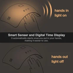 LAMPADA UNGHIE UV LED PER GEL SUN8 36W AUTOMATICA SENSORE CON TIMER PREIMPOSTATI