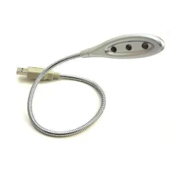 LAMPADA USB A LED LUCE NOTEBOOK NETBOOK PC SNODABILE CON SNODO FLESSIBILE 5V 3W