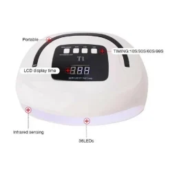 LAMPADA UV A LED FORNETTO PER UNGHIE PROFESSIONALE SMALTO GEL SEMIPERMANENTE 96W