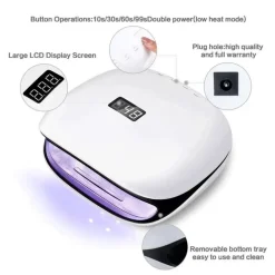 LAMPADA UV LED 68 W 36 LED FORNETTO PER RICOSTRUZIONE UNGHIE GEL SMALTO TX-8484