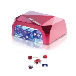 LAMPADA UV LED RICOSTRUZIONE UNGHIE NAILART CON TIMER 18W DIAMANTE FORNETTO CCFL
