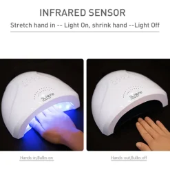 LAMPADA UV PER NAIL ART ASCIUGATURA GEL COLATA UNGHIE CON 30LED DA 48W MANICURE