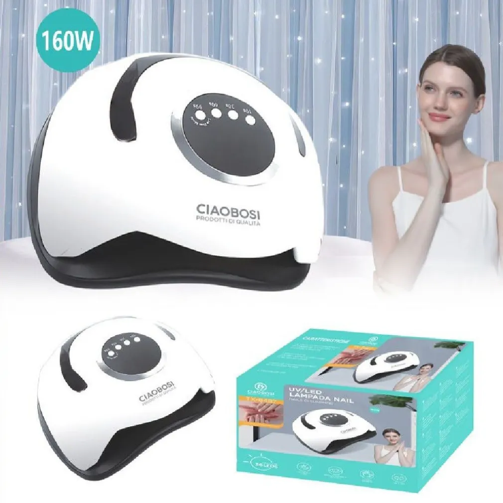 LAMPADA UV 160W FORNETTO UNGHIE 36 LED NAIL ART RICOSTRUZIONE GEL SMALTO TX-8487