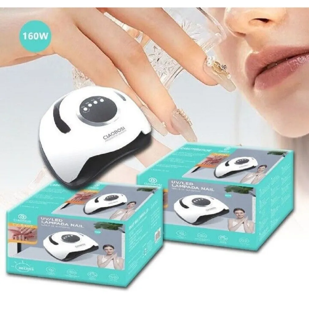 LAMPADA UV 160W FORNETTO UNGHIE 36 LED NAIL ART RICOSTRUZIONE GEL SMALTO TX-8487