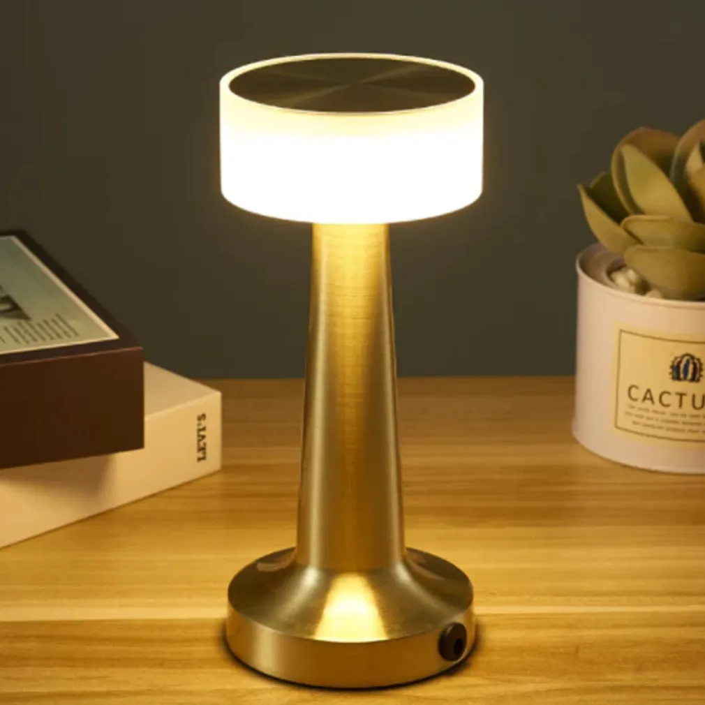 LAMPADA VINTAGE DA TAVOLO A LED RICARICABILE USB LUME LUCE CALDA PER BAR LOCALI