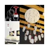 LAMPADARIO 20 PENDENTI LAMPADA CALICE ROSSO A SOFFITTO LUCE LED PENDENTE PORTALAMPADA