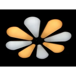 LAMPADARIO A FORMA DI FIORE MODERNO 80 WATT DOPPIA ILLUMINAZIONE PLAFONIERA C10