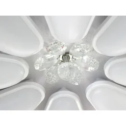 LAMPADARIO A FORMA DI FIORE MODERNO 80 WATT DOPPIA ILLUMINAZIONE PLAFONIERA C10