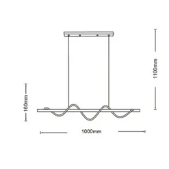 LAMPADARIO A LED 36W A SOSPENSIONE LAMPADA BIANCA TWIST TECNOLOGIA CCT SWITCH B65-B3C