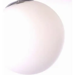 LAMPADARIO A SOSPENSIONE ARGENTO CON SFERA VETRO BIANCO ATTACCO E27 MINIMAL 33511