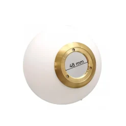 LAMPADARIO A SOSPENSIONE ORO CON SFERA VETRO BIANCO ATTACCO E27 MODERNO MINIMAL 33504