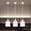 LAMPADARIO A SOSPENSIONE E27 FERRO PARALUME MODERNO CONTEMPORANEO CAMPANA BIANCO 33313