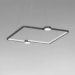 LAMPADARIO A SOSPENSIONE LED 30W QUADRATO CON TELECOMANDO DESIGN MODERNO NERO 71187