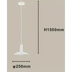 LAMPADARIO A SOSPENSIONE MODERNO CON PARALUME SEMISFERA IN FERRO BIANCO E27 33788