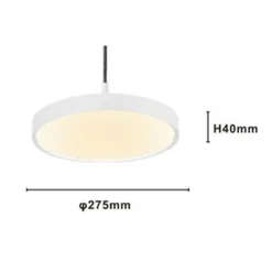 LAMPADARIO A SOSPENSIONE LED 40W BIANCO CERCHIO TONDO MODERNO MINIMAL LUCE 4000K 32873