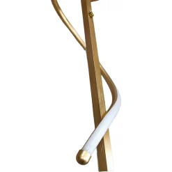 LAMPADARIO A SOSPENSIONE LED 65W ORO SPIRALE ONDULATO LUCE 4000K VORTICE ORIZZONTALE 32446