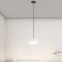 LAMPADARIO A SOSPENSIONE LED 40W BIANCO CERCHIO TONDO MODERNO MINIMAL LUCE 6500K 32880