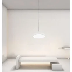 LAMPADARIO A SOSPENSIONE LED 40W BIANCO CERCHIO TONDO MODERNO MINIMAL LUCE 6500K 32880