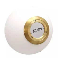 LAMPADARIO A SOSPENSIONE ATTACCO E27 ORO CON SFERA IN VETRO MODERNO MINIMAL 32828